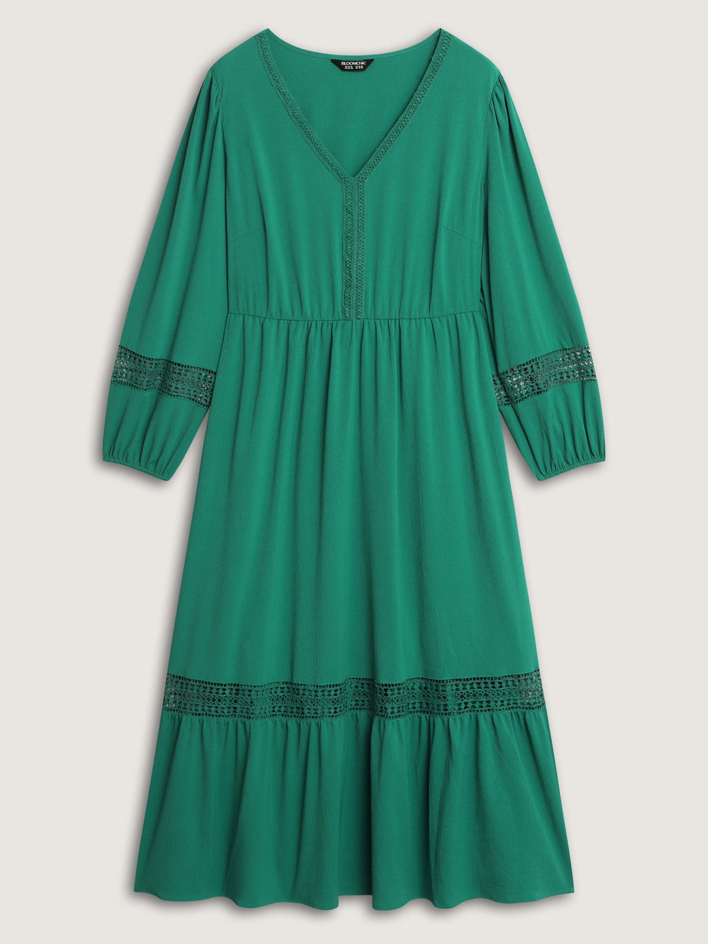 Supersoft Lace Trim Tiered Maxi Dress